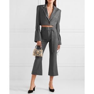 Orseund Iris Wool Flare Crop Pant in Charcoal